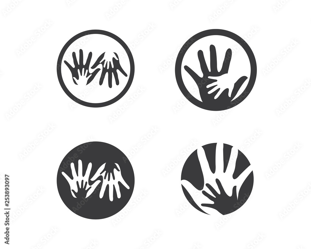 Hand Care Logo Template vector icon Hand Care Logo Template vector icon