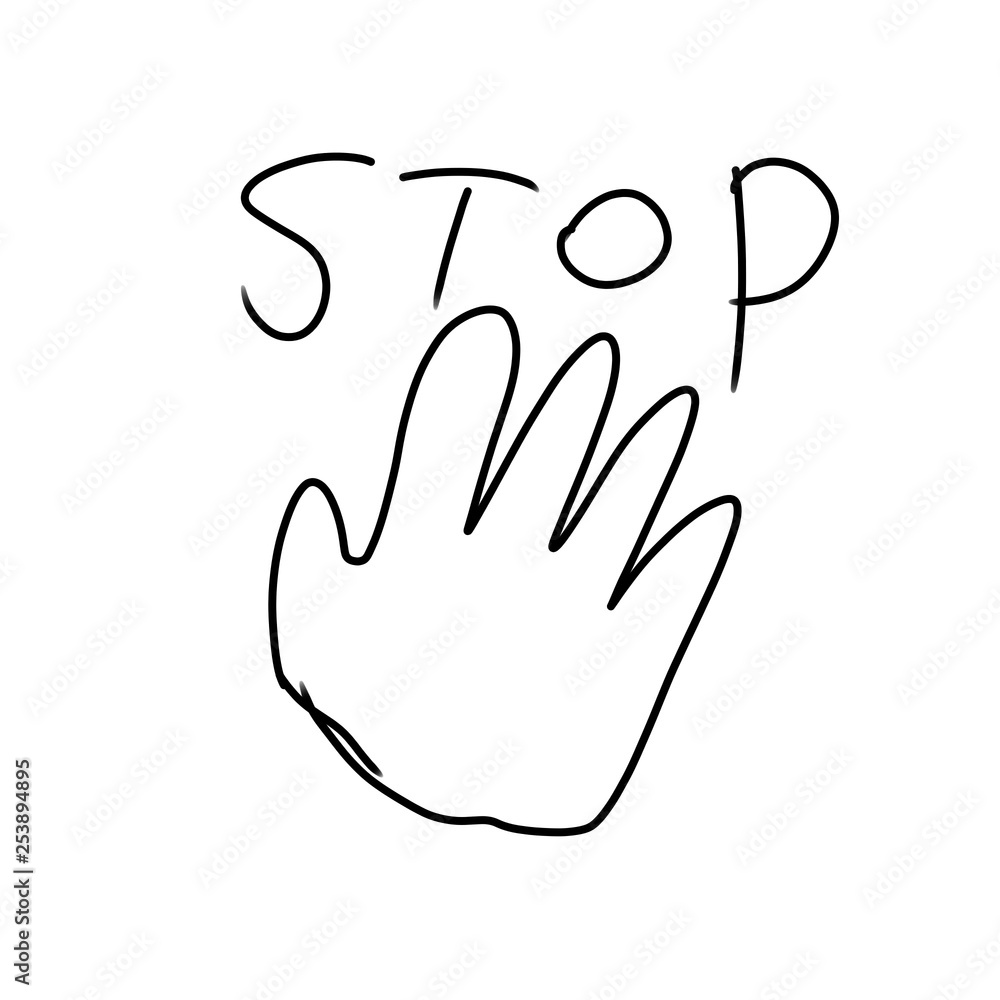 Obraz premium ストップのイラスト