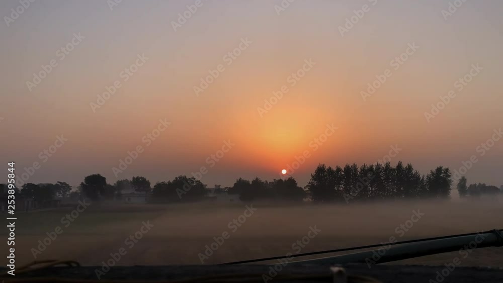 Timelapse of Sunrise over North Indian Field Timelapse of Sunrise over North Indian Field
