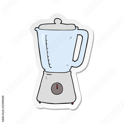 sticker of a cartoon blender