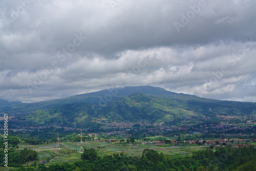 City near mountain