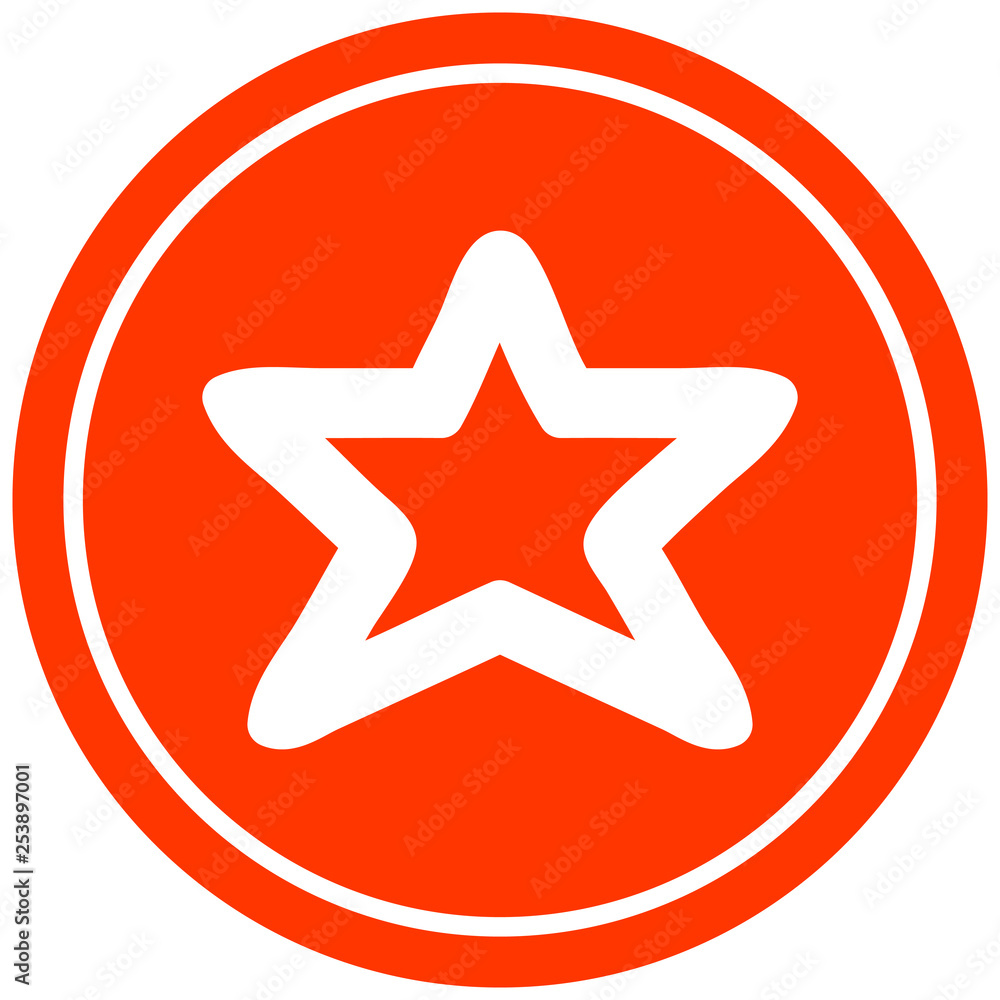 Obraz premium star shape circular icon