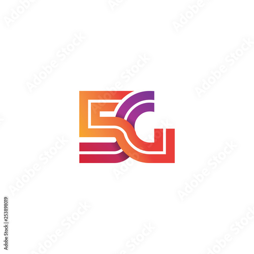 5G Design Logo Concept. Network Logo - Vector
