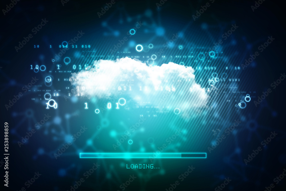 Cloud network in abstract technology background. Cloud networking concept Cloud network in abstract technology background. Cloud networking concept