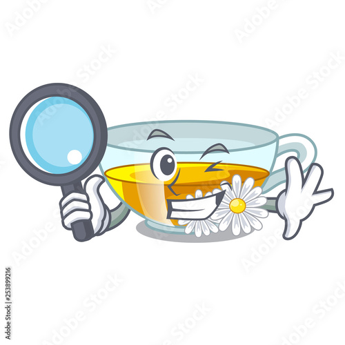 Detective chamomile tea in the character bottles