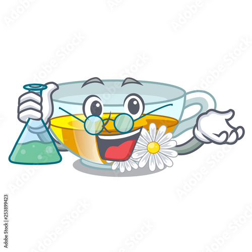 Professor chamomile tea in the character bottles