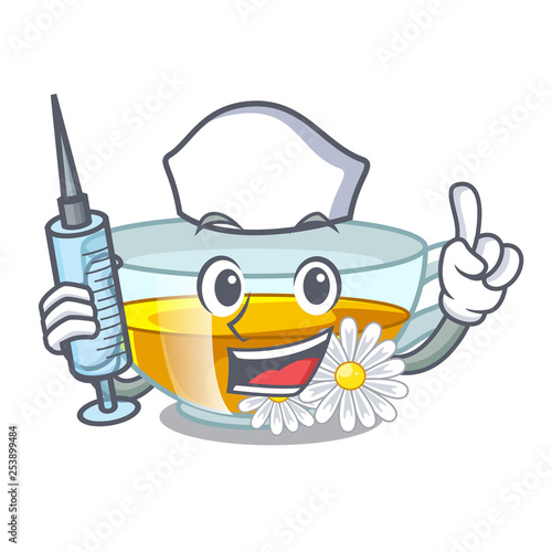 Nurse chamomile tea in the character bottles