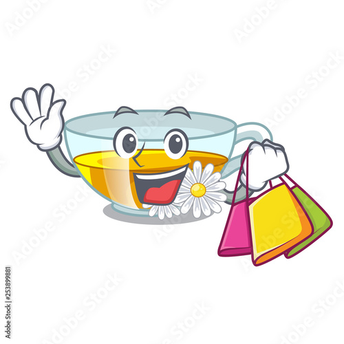 Shopping chamomile tea in the character bottles