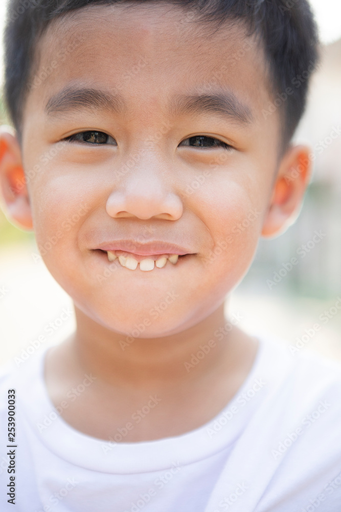 close up face of asian children tooth smiling face close up face of asian children tooth smiling face
