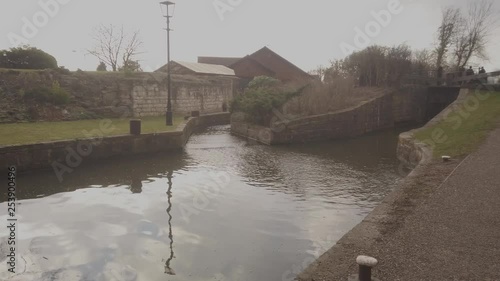 Canal boats and locks photo