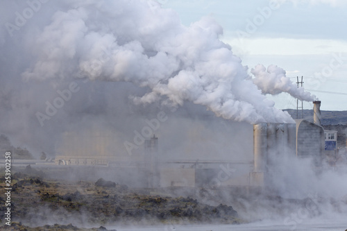 Geothermal-Kraftwerk bei Gunnuhver, Island
