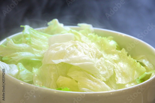 chinese cabbage in white blow