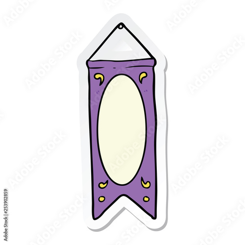 sticker of a cartoon regal banner