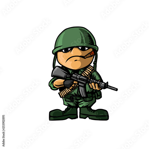 soldier cartoon illustration