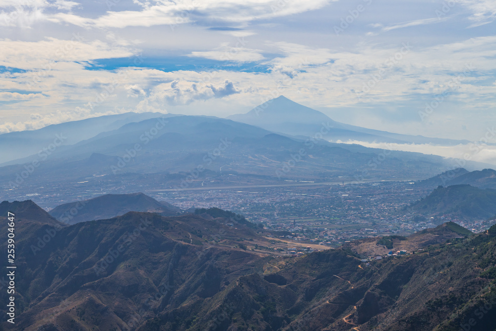 Stunning view from the viewpoint Mirador Pico del Inglés. Tenerife. Canary Islands..Spain Stunning view from the viewpoint Mirador Pico del Inglés. Tenerife. Canary Islands..Spain