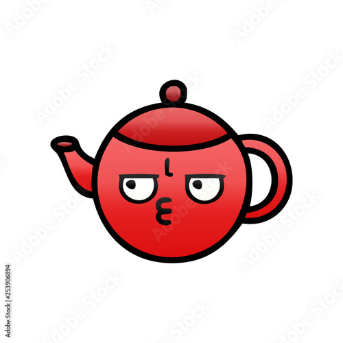 gradient shaded cartoon teapot