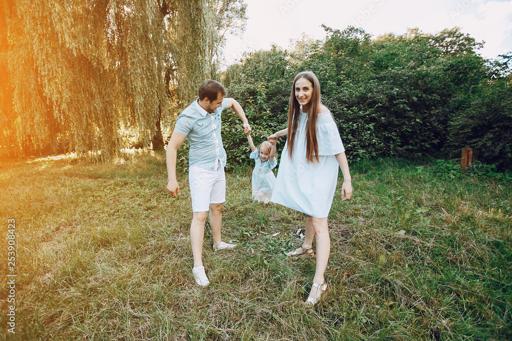 Fototapeta premium family on a park