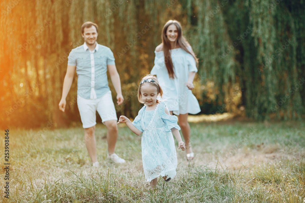 Fototapeta premium family on a park