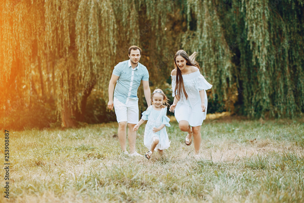 Fototapeta premium family on a park