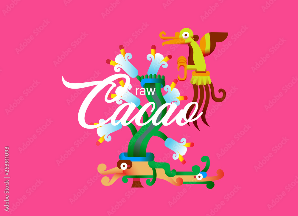 Poster for chocolate and cacao package design. Poster for chocolate and cacao package design.