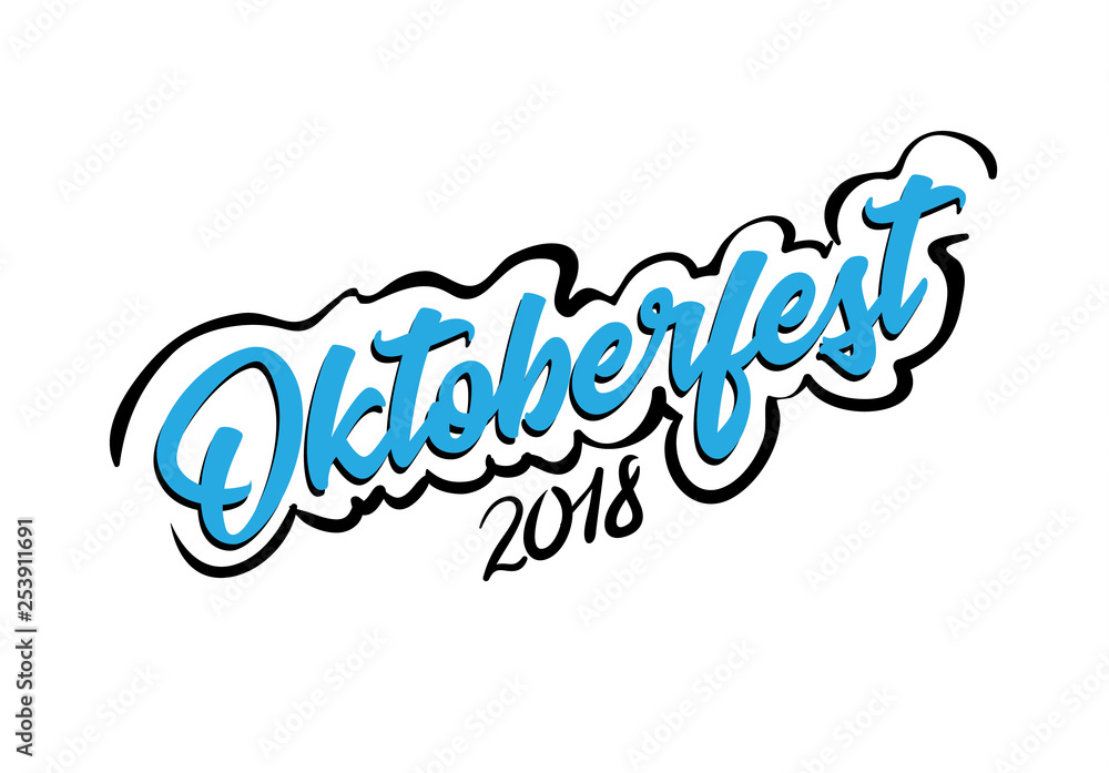 Fototapeta premium Oktoberfest lettering holiday poster design.