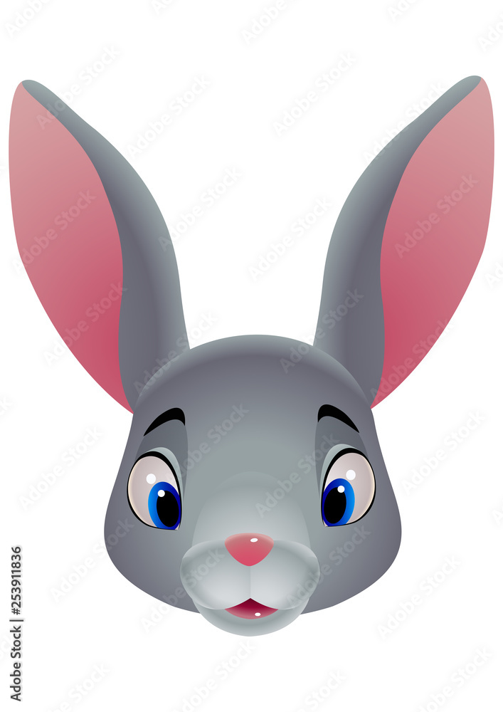 Happy Easter. Easter Bunny / Rabbit Head