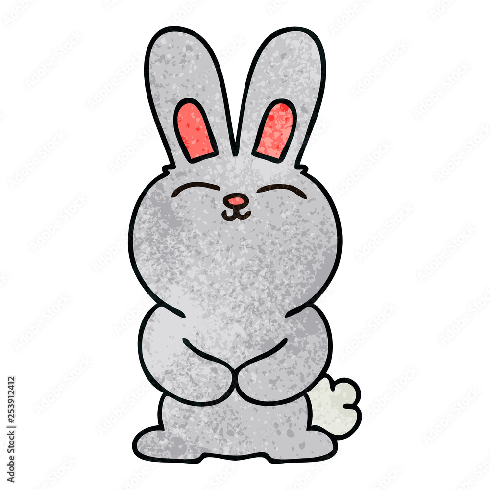 quirky hand drawn cartoon rabbit quirky hand drawn cartoon rabbit