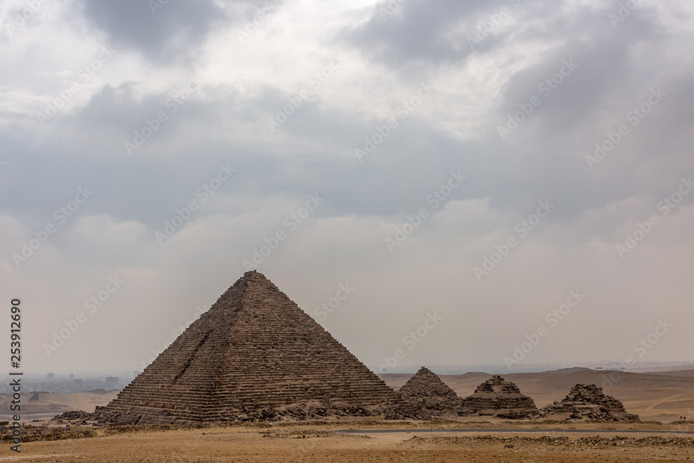 Great pyramids in Giza