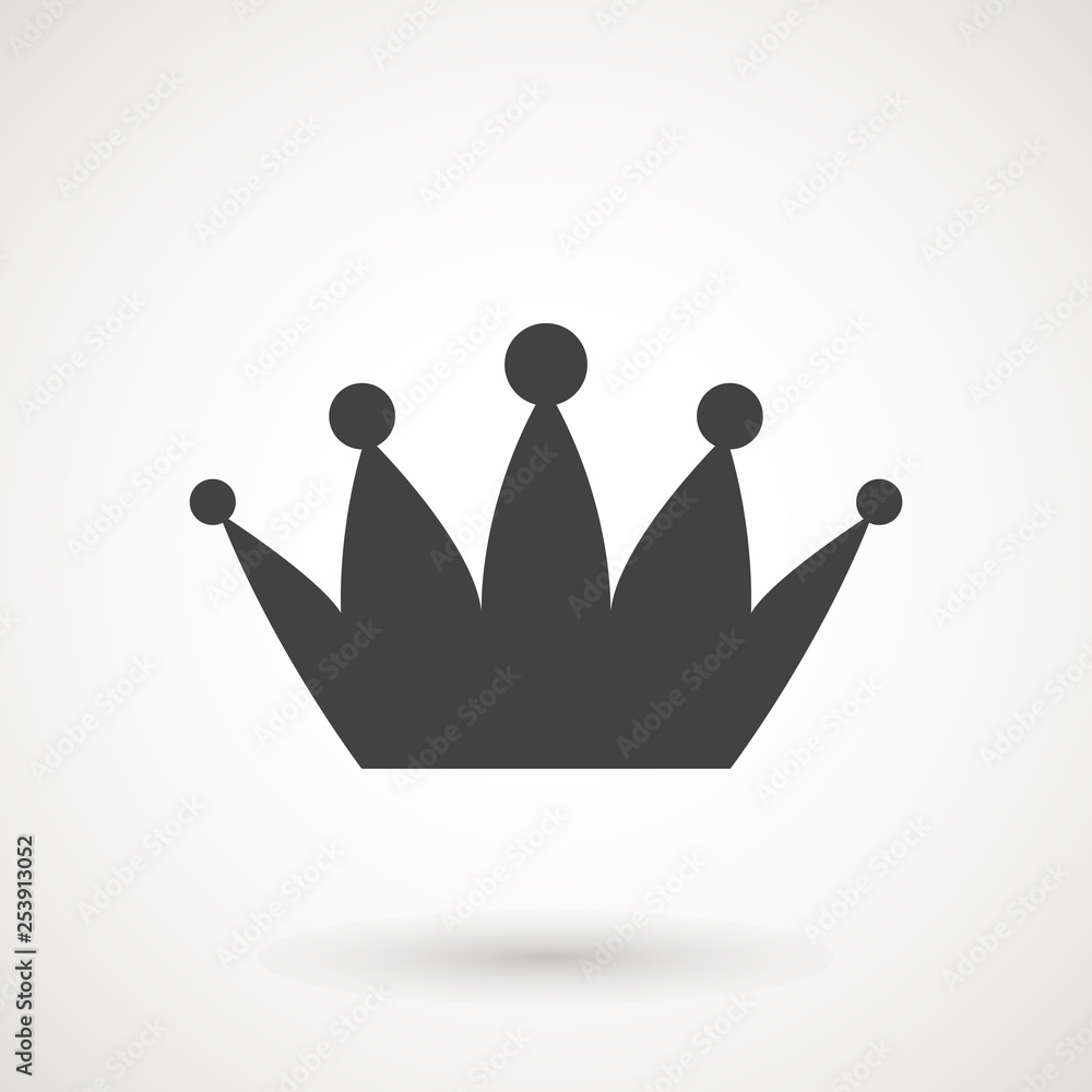 Crown Icon in trendy flat style isolated on grey background. Crown symbol for your web site design, logo, app, UI. Vector illustration, EPS10 Crown Icon in trendy flat style isolated on grey background. Crown symbol for your web site design, logo, app, UI. Vector illustration, EPS10