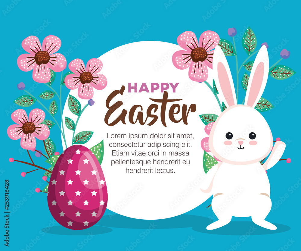 eater card celebration with rabbit and egg decoration eater card celebration with rabbit and egg decoration