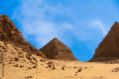 Pyramid of the Black Pharaohs of the Kush Empire in Sudan, Africa photo