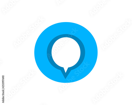 o letter chat logo icon template 2