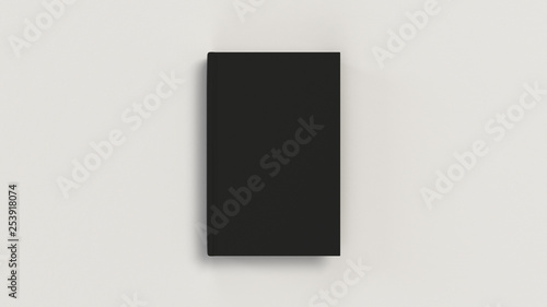 Mockup of blank vertical book