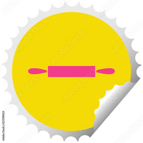 circular peeling sticker cartoon rolling pin