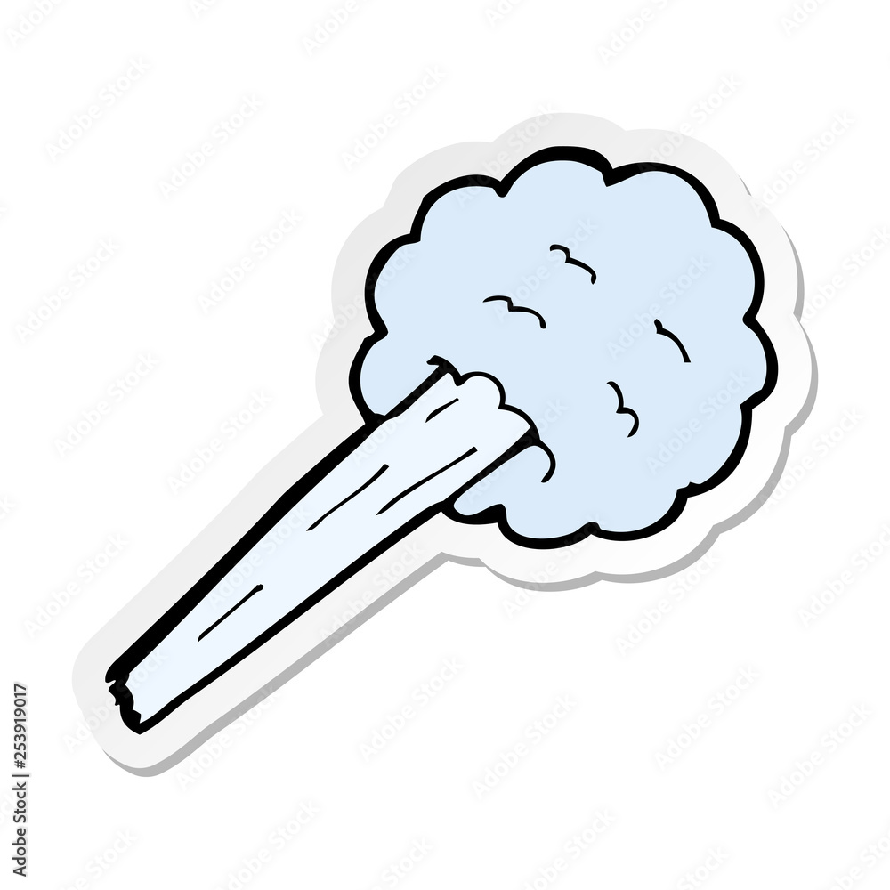 sticker of a cartoon gust of wind sticker of a cartoon gust of wind