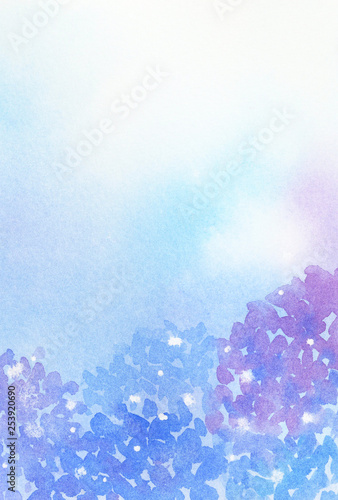 紫陽花 水彩画 ハガキサイズ Stock イラスト Adobe Stock 紫陽花 水彩画 ハガキサイズ Stock イラスト Adobe Stock