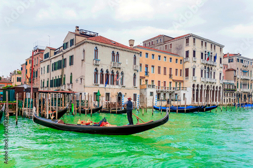 Venice, Italy. gondola on the Grand Canal in Venice © dimbar76