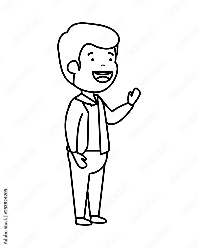 happy young man character happy young man character