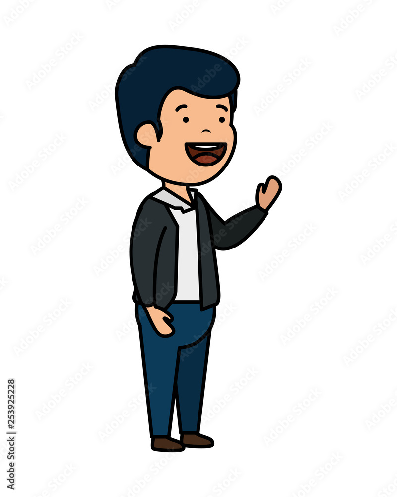 happy young man character happy young man character
