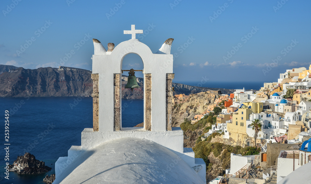 Fototapeta premium Orthodox Church on Santorini Island