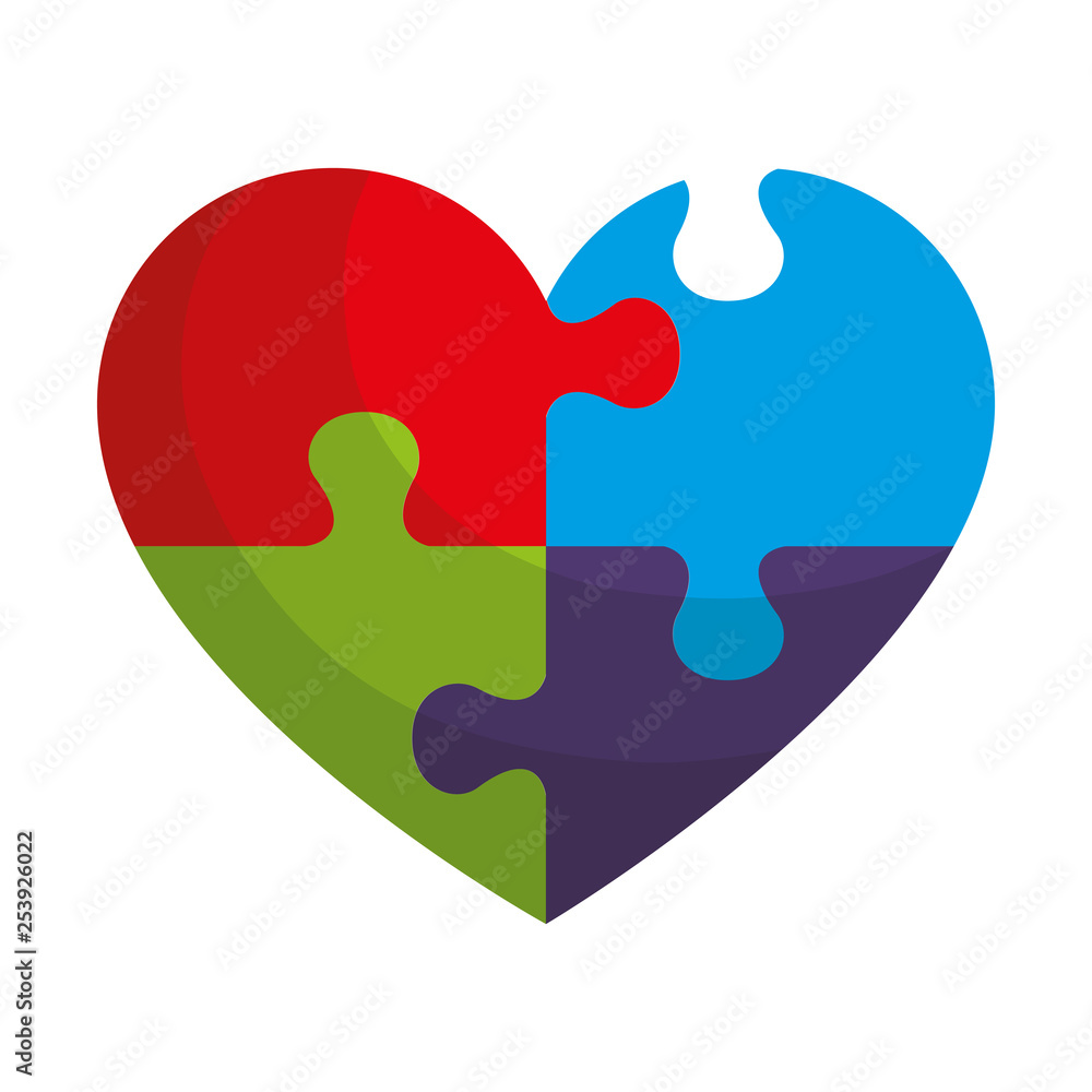 heart with puzzle pieces heart with puzzle pieces