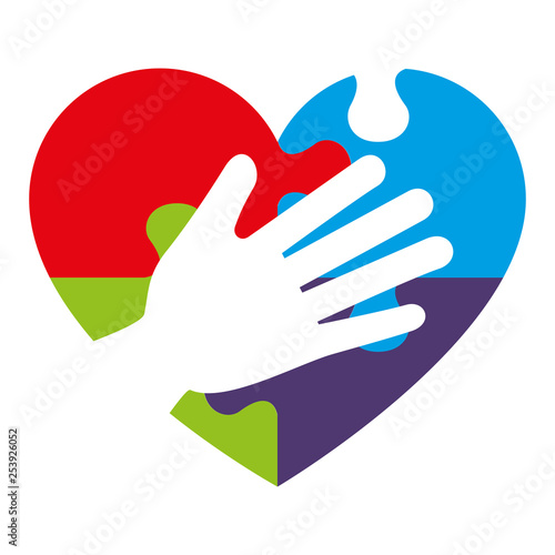 heart with puzzle pieces