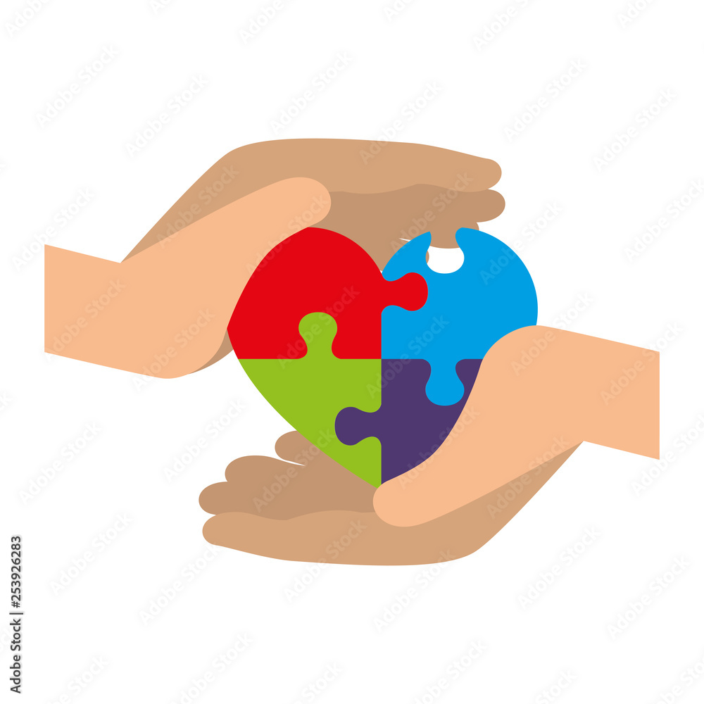 hands lifting heart with puzzle attached solution hands lifting heart with puzzle attached solution