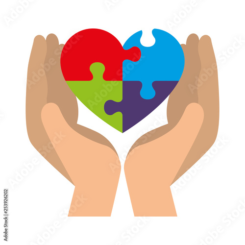 hands lifting heart with puzzle attached solution