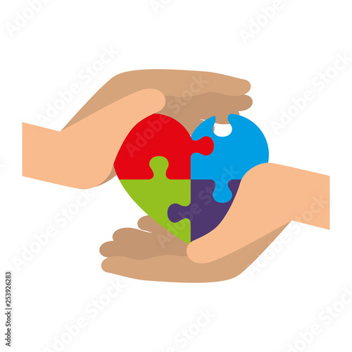 hands lifting heart with puzzle attached solution