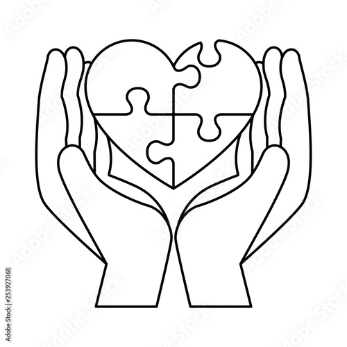 hands lifting heart with puzzle attached solution