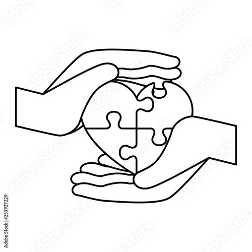 hands lifting heart with puzzle attached solution