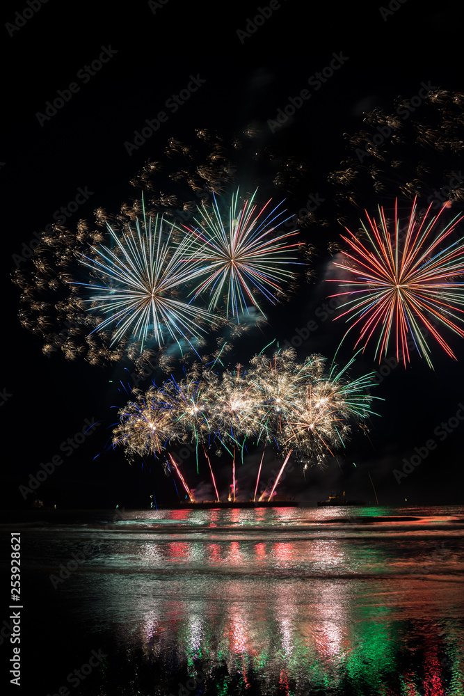 Annual summer fireworks event at Scheveningen beach in Den Haag on 11th August by England Annual summer fireworks event at Scheveningen beach in Den Haag on 11th August by England
