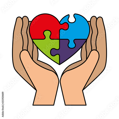 hands lifting heart with puzzle attached solution