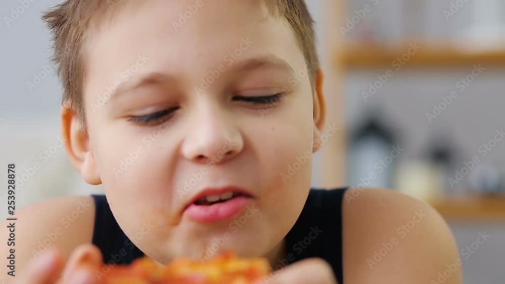 fat boy eating pizza fat boy eating pizza